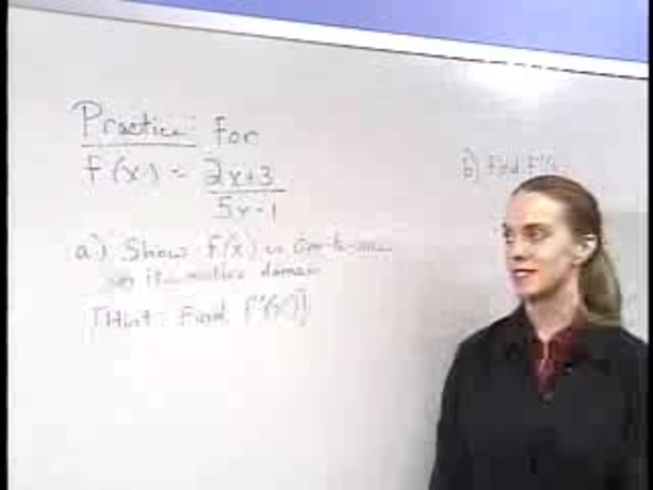Chapter 2.1: Inverse Functions - 09) One to One Practice