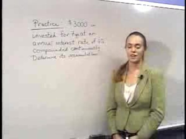 Chapter 2.3: The Number e - 04) Practice Compound Continuously