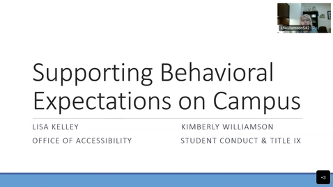 Thumbnail for Supporting Behavioral Expectations on Campus