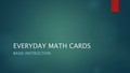 Math Cards