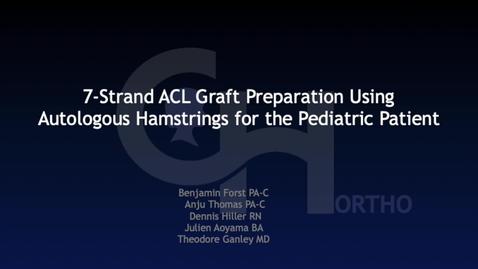 Pediatric Acl Reconstruction Using 7 Stranded Autologous Hamstring
