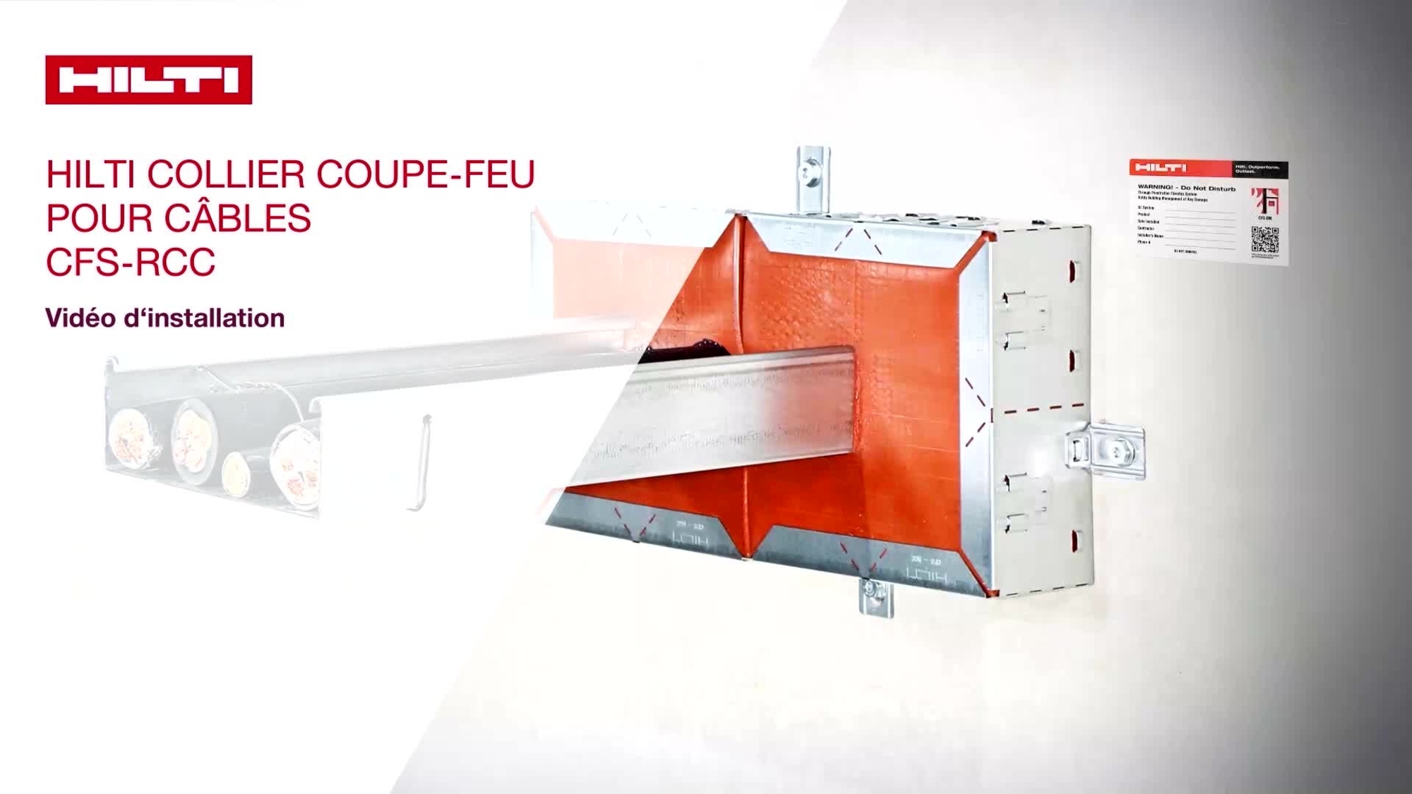 CFS-RCC - Collier coupe-feu pour câbles.