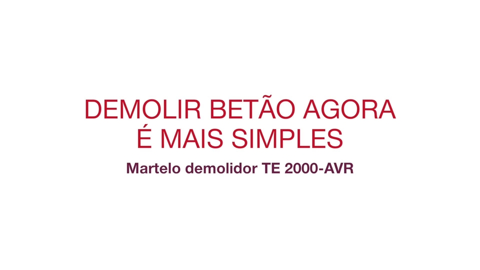 Vídeo promocional do TE 2000-AVR, destacando as principais características desta ferramenta e com testemunhos de clientes.