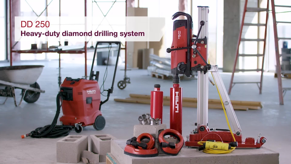 Product video of Hilti's diamond drilling system DD 250