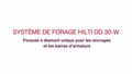 Product video of Hilti's diamond drilling machine for handheld coring DD 30-W in French (Canada)