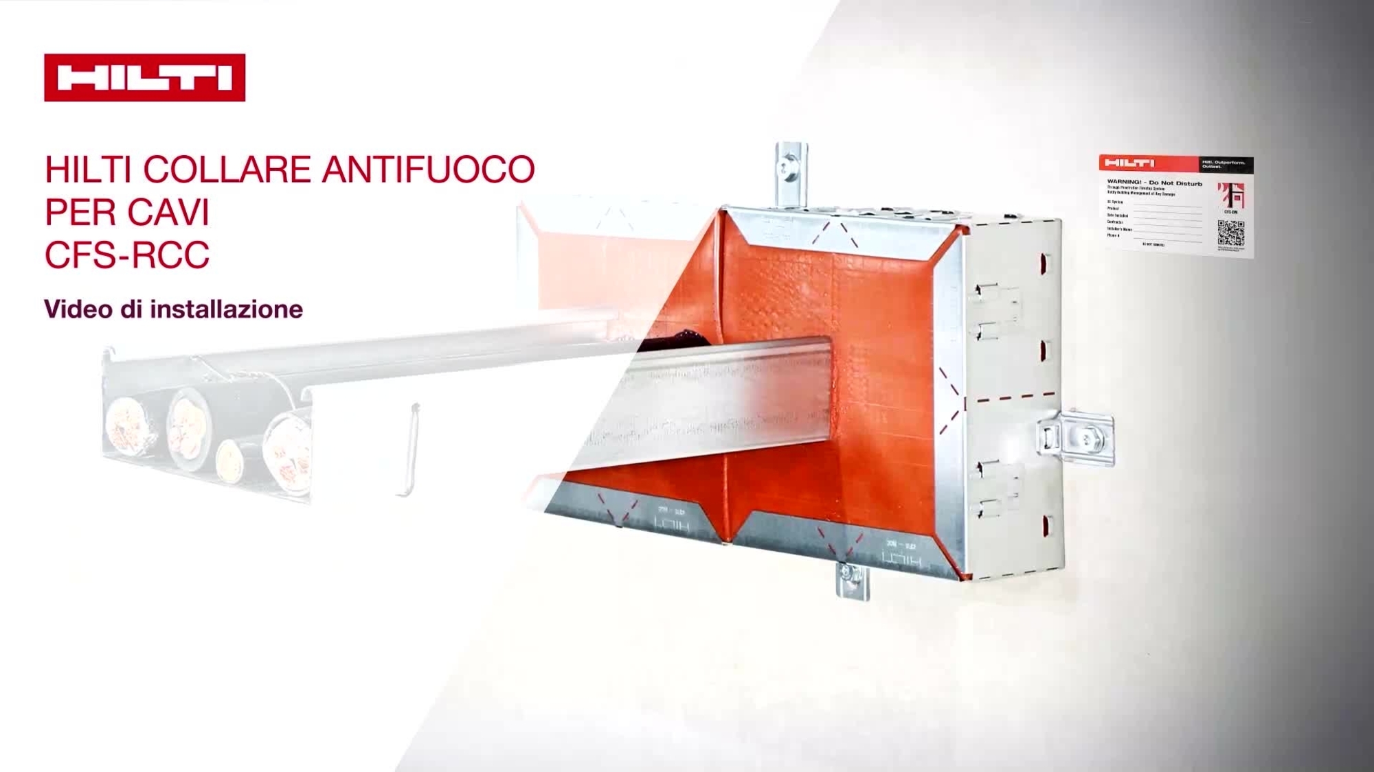 CFS-RCC - Collier coupe-feu pour câbles.