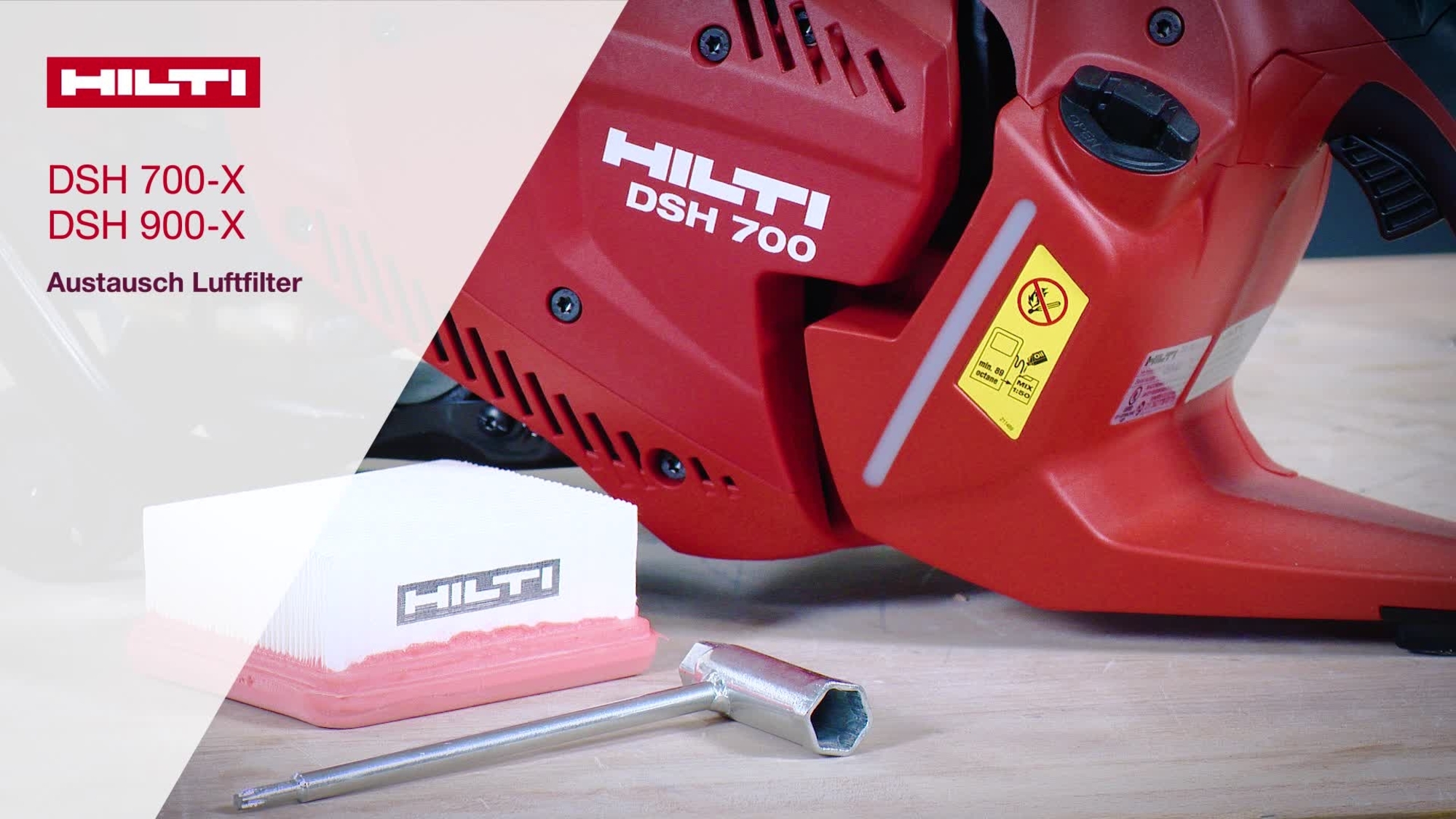 DSH 700-X, DSH 900-X - Cambio filtro aria.