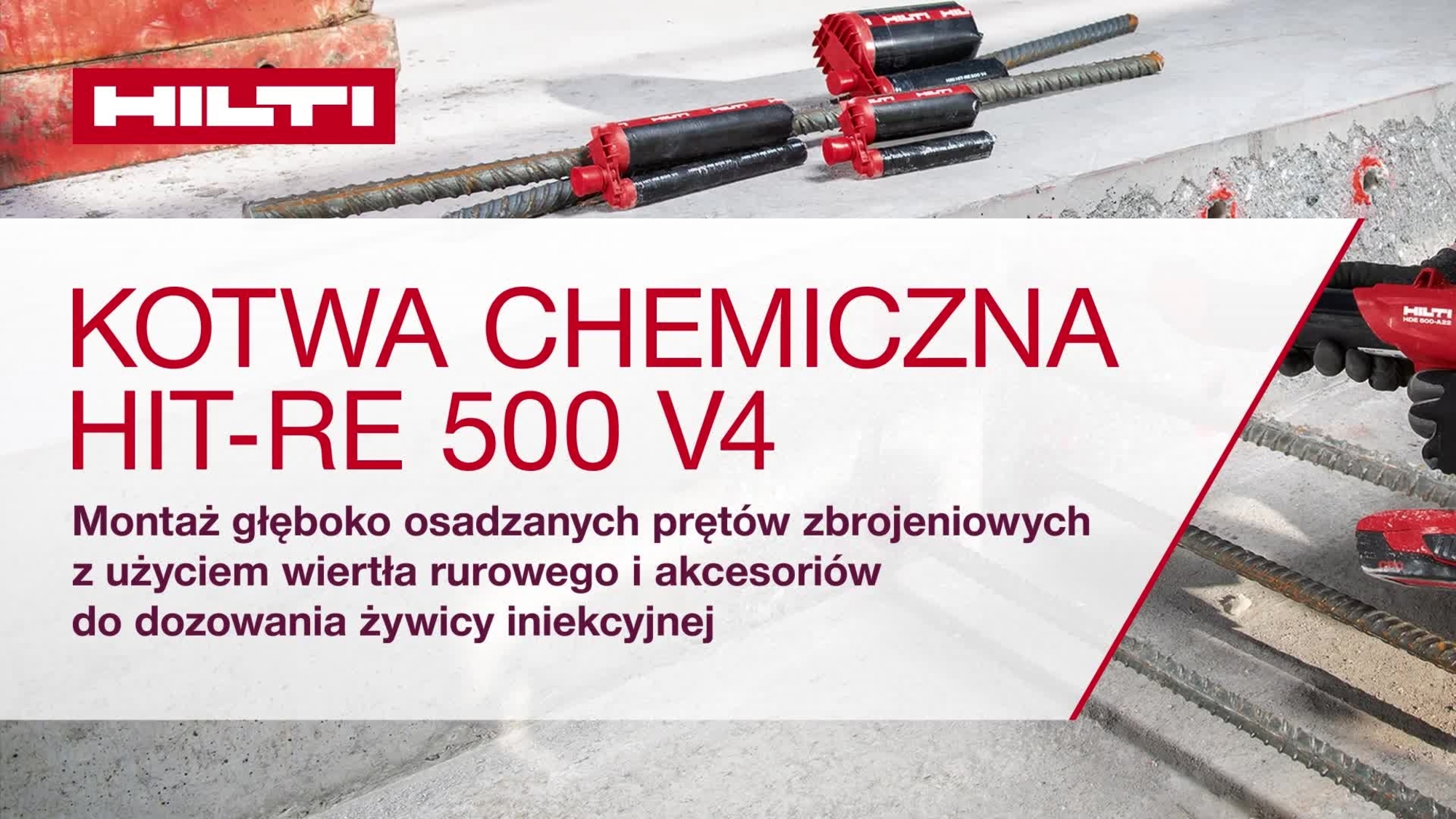 Dowiedz się, jak instalować pręty zbrojeniowe RE500 V4 stosując głębokie osadzanie