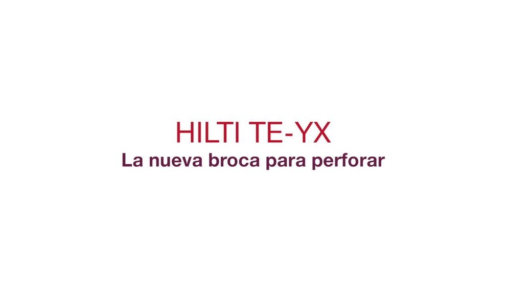 Broca para taladro con percusión con cabeza de carburo sólida, bordes de corte y varias hélices con espirales para taladrar en hormigón reforzado.