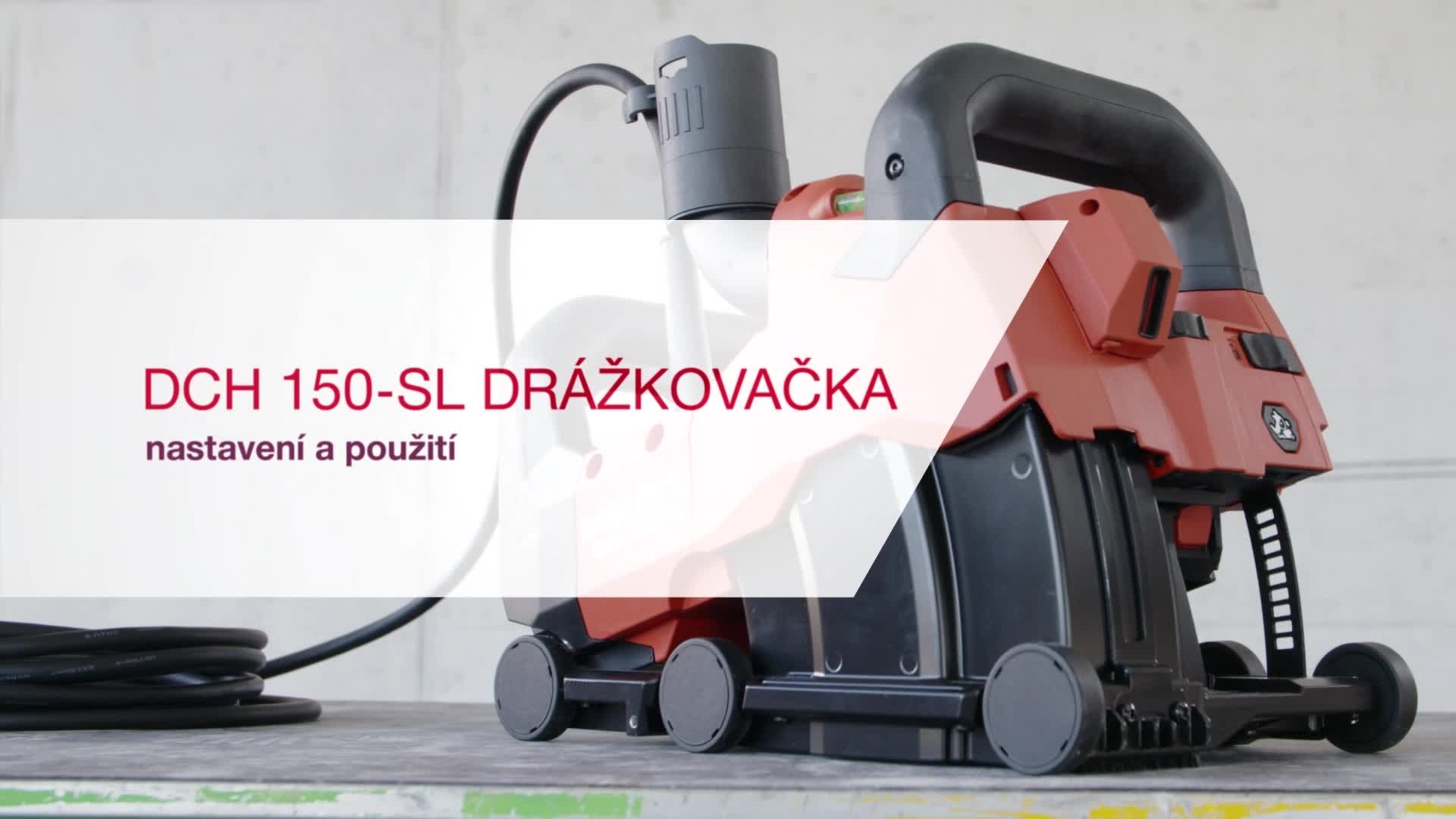 Jak pracovat s&nbsp;drážkovacím strojem na&nbsp;vyřezávání drážek do zdí a podlah pro instalaci kabelů, žlabů a&nbsp;potrubí v&nbsp;různých podkladových materiálech