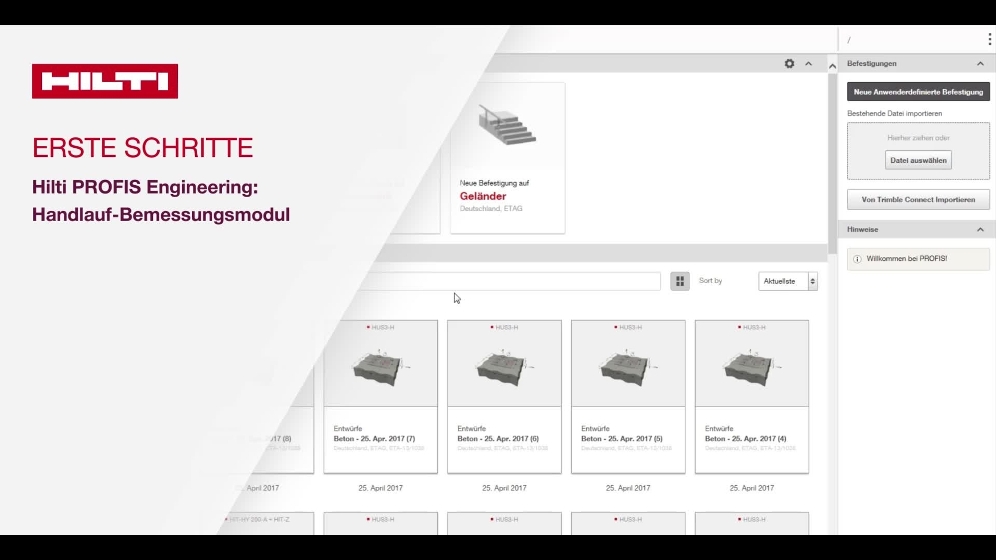 Video tutorial how-to: istruzioni sulla scelta della vostra applicazione, per esempio le ringhiere fissate in cima a solette oppure quelle situate sui lati di scale e scelta della forma della ringhiera e del montante.