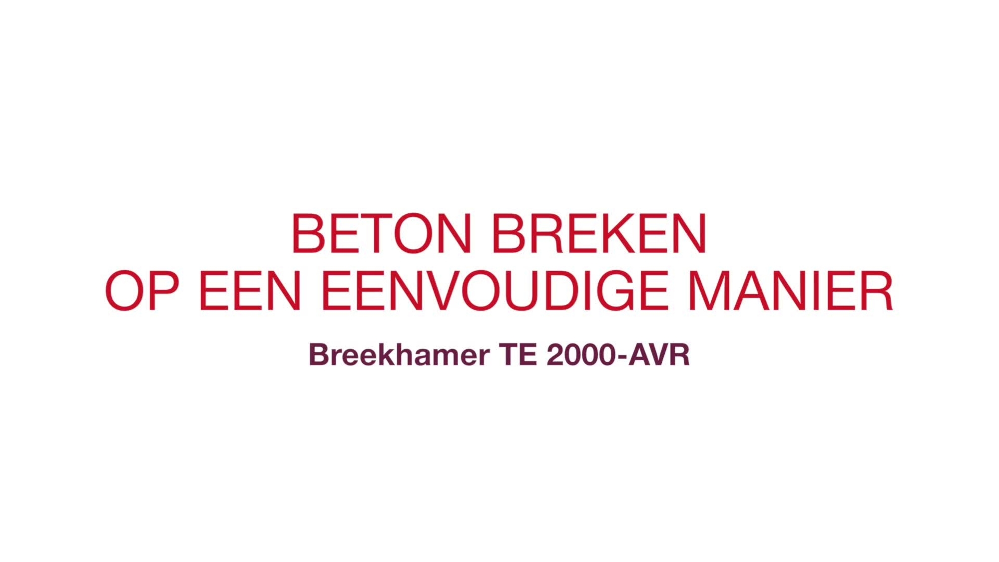 Promotievideo TE 2000-AVR video, waarin de belangrijkste functies van dit gereedschap en klantervaringen worden laten zien.