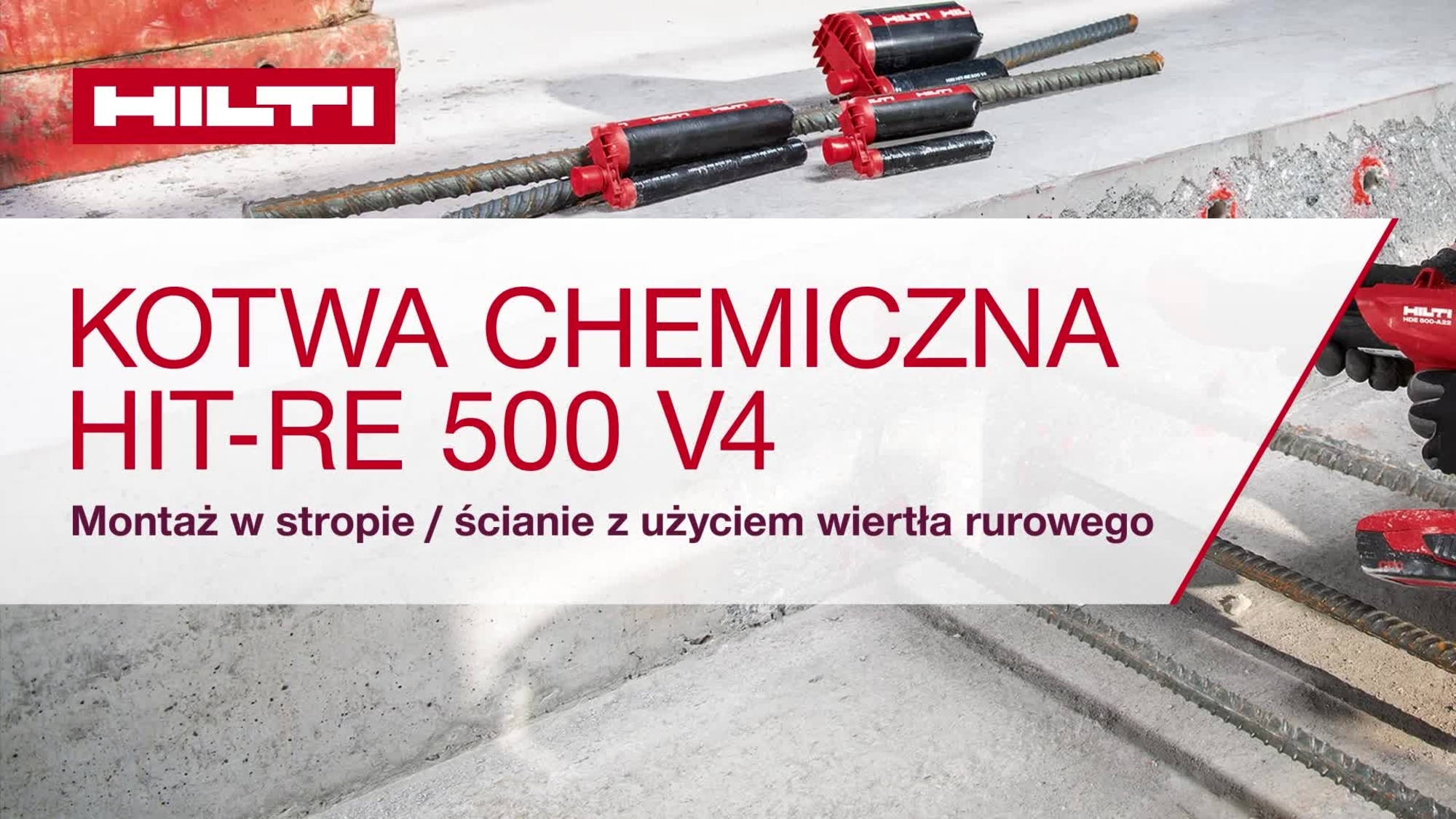 Dowiedz się, jak instalować RE500 V4 przy użyciu wiertła rurowego