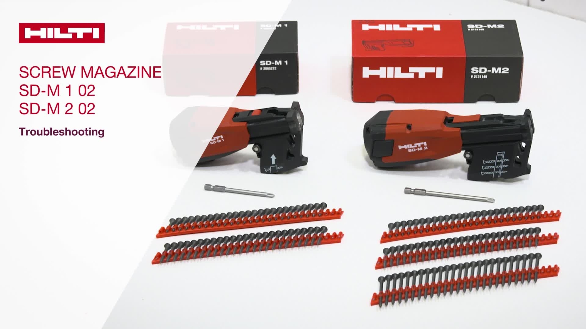 Fejlfinding af SD-M 1 02 og SD-M 2 02 skruemagasin (EN), 2. generation