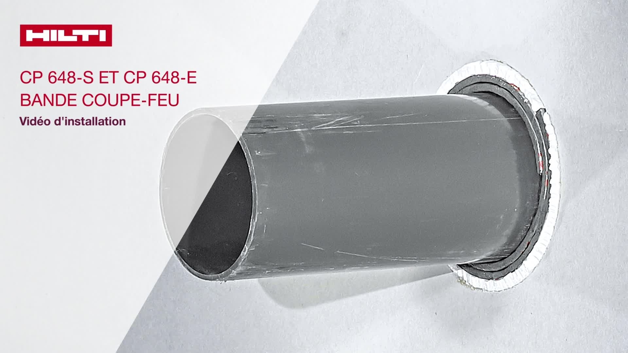 Il video mostra come installare correttamente la fascia antifuoco Hitli CFS-W SG e CFS-W EL in conformità alle normative DIN.