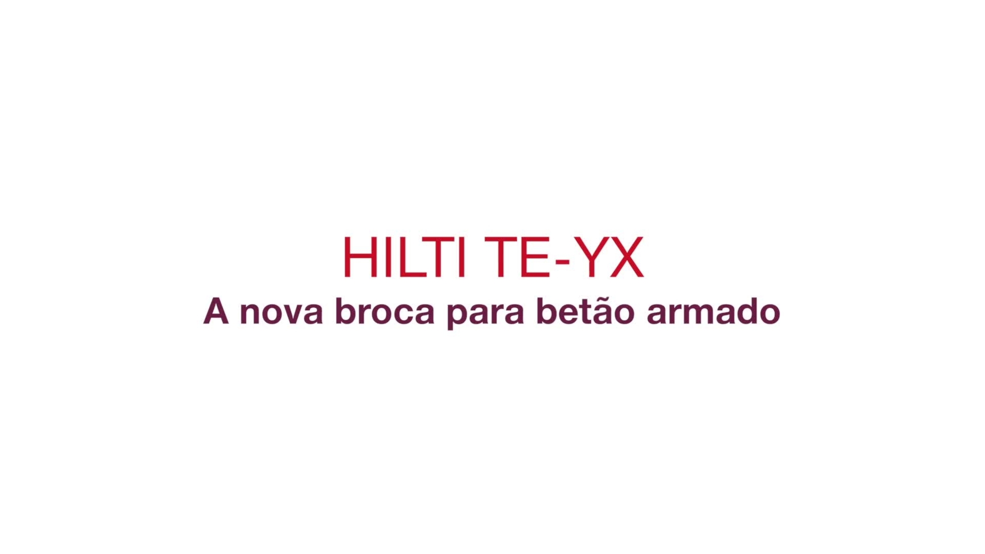 Vídeo promocional para a nova broca TE-YX.