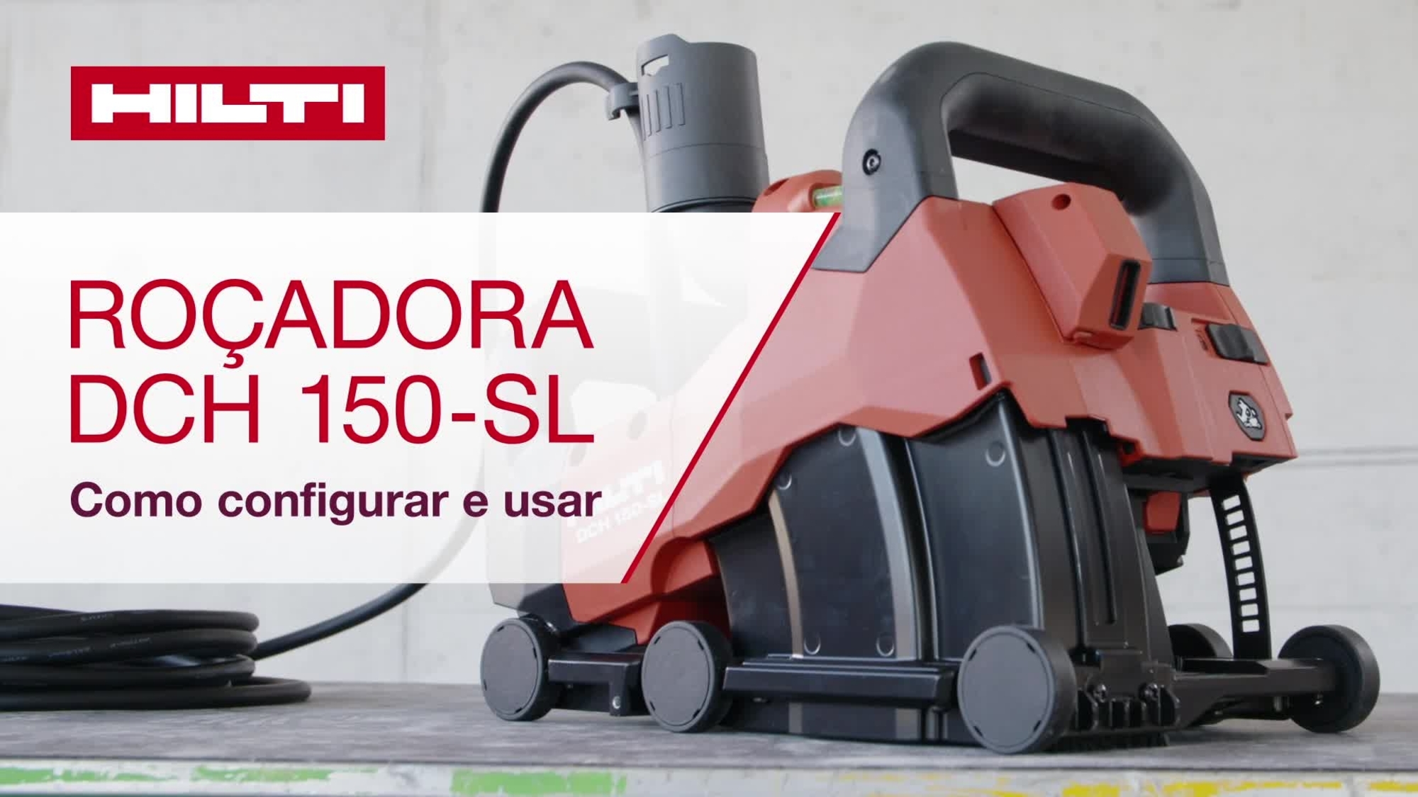Como usar a serra de corte para abrir roços em paredes/pavimentos e para instalar cabos, condutas ou tubagens numa variedade de materiais base