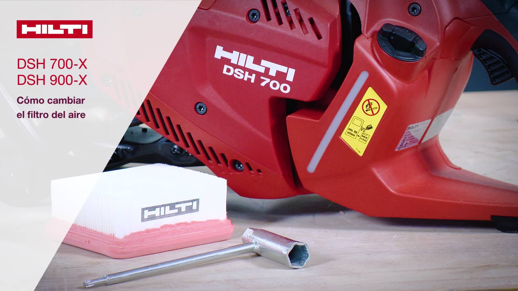 DSH 700-X, DSH 900-X: cambio de filtro de aire.