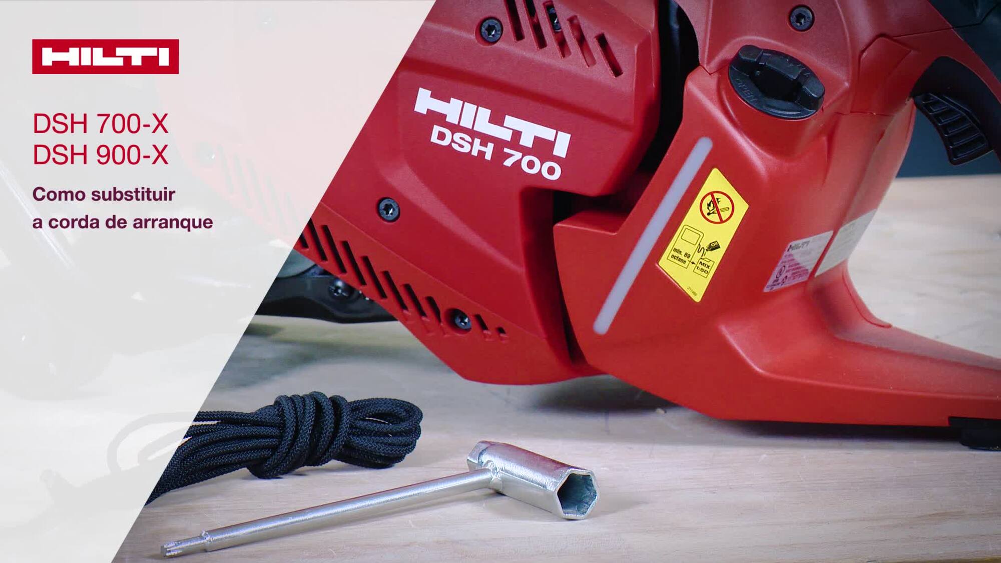 DSH 700-X, DSH 900-X - Troca de cabo de arranque.