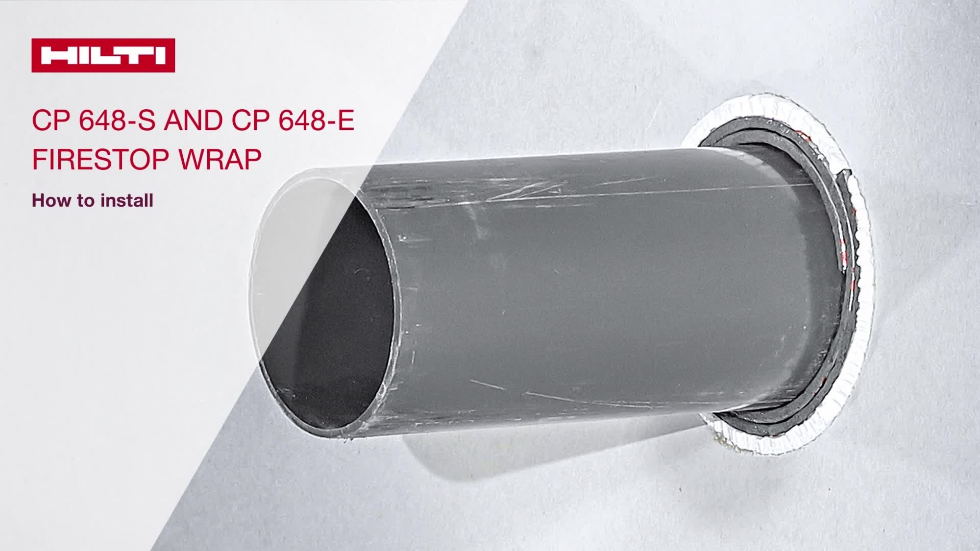 Ez a videó bemutatja a Hilti CP 648-S és CP 648-E tűzvédelmi szalag megfelelő felszerelését a DIN szabvány szerint.