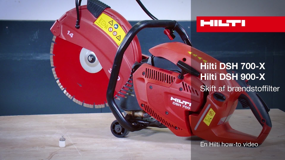 DSH 700-X / DSH 900-X - udskiftning af brændstoffilter.