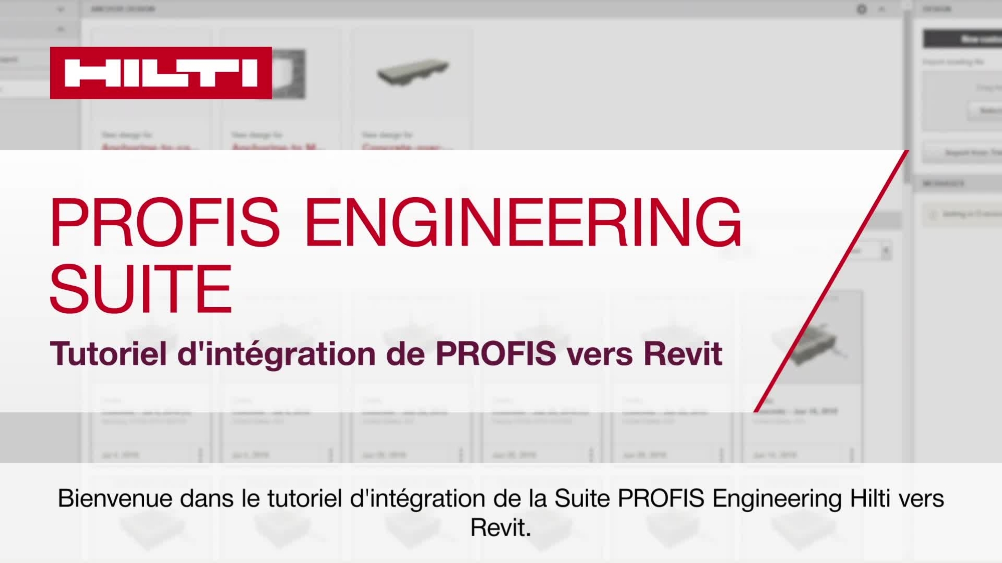 Tutoriel d'introduction de PROFIS Engineering Suite à Revit.