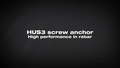 HUS3 스크류 앵커. 철근에서 사용.