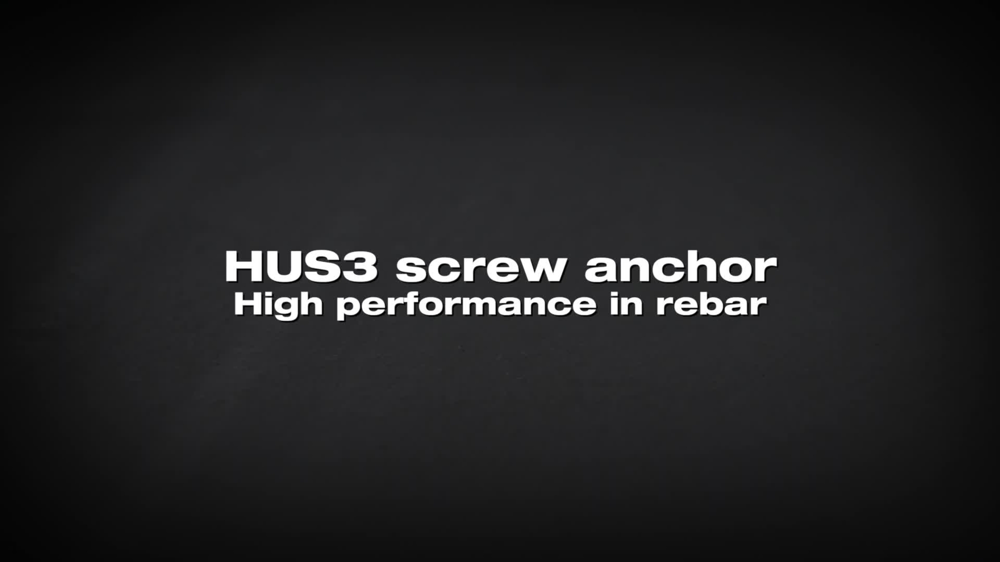 HUS3 스크류 앵커. 철근에서 사용.