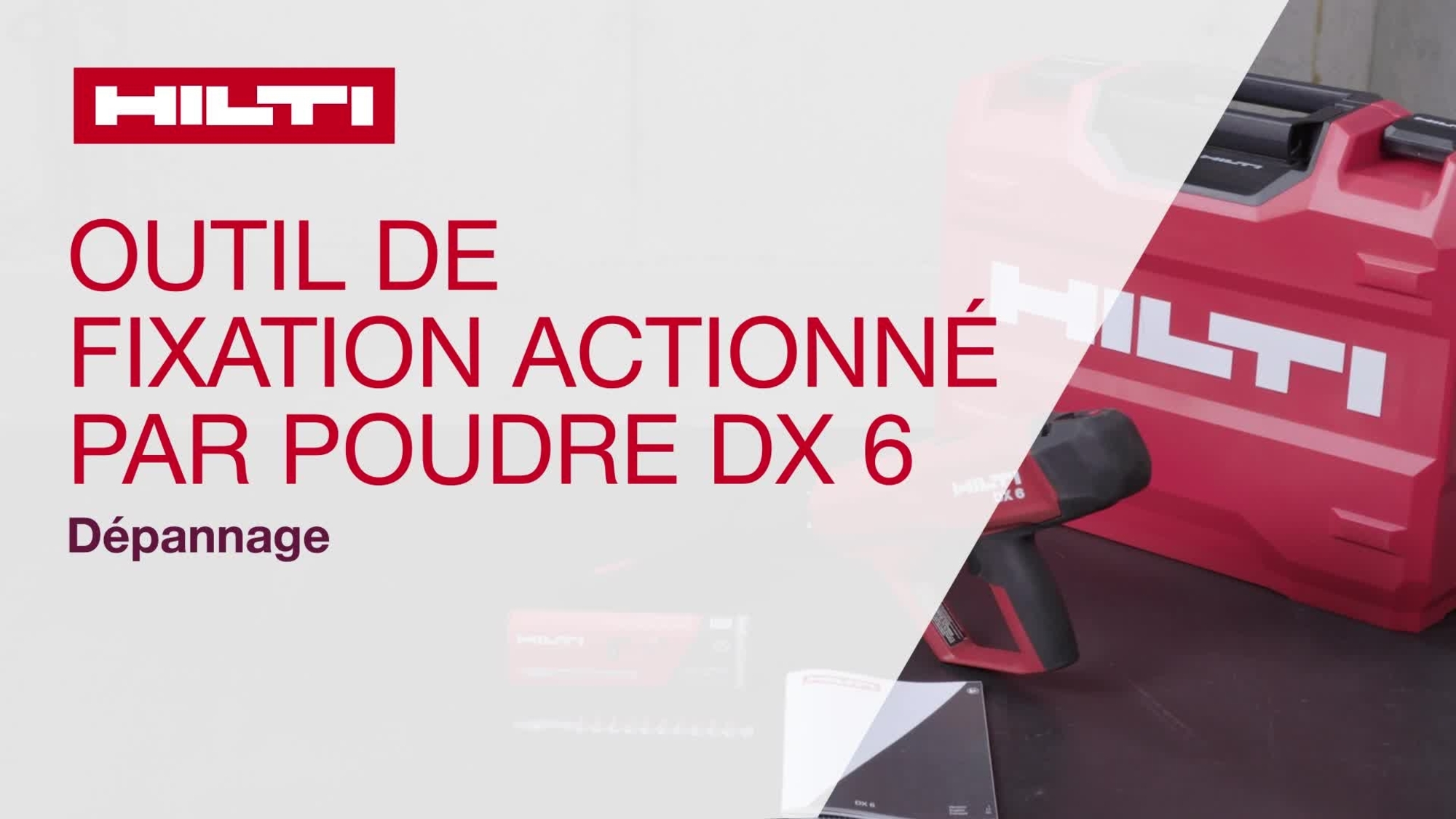 Découvrez comment dépanner le DX 6, le nouveau et le plus intelligent des cloueurs à poudre de Hilti.