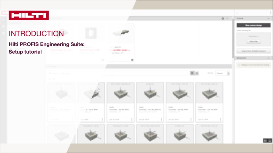 How to Set up Hilti PROFIS Engineering Suite