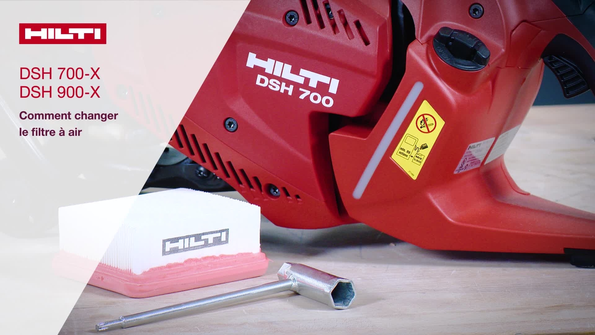 DSH 700-X, DSH 900-X - Wissel luchtfilter.