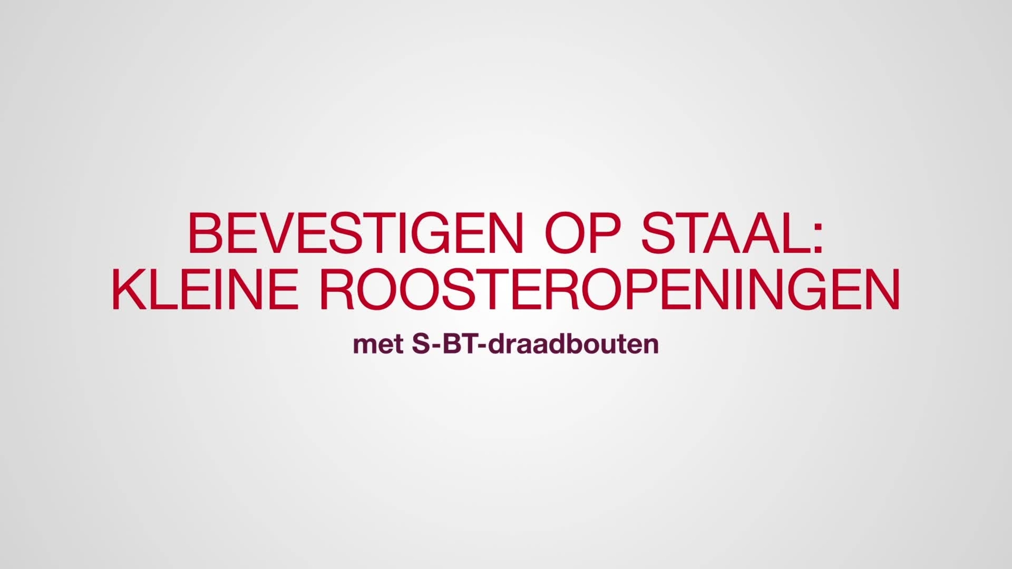 Smalle roosters maken met de S-BT.