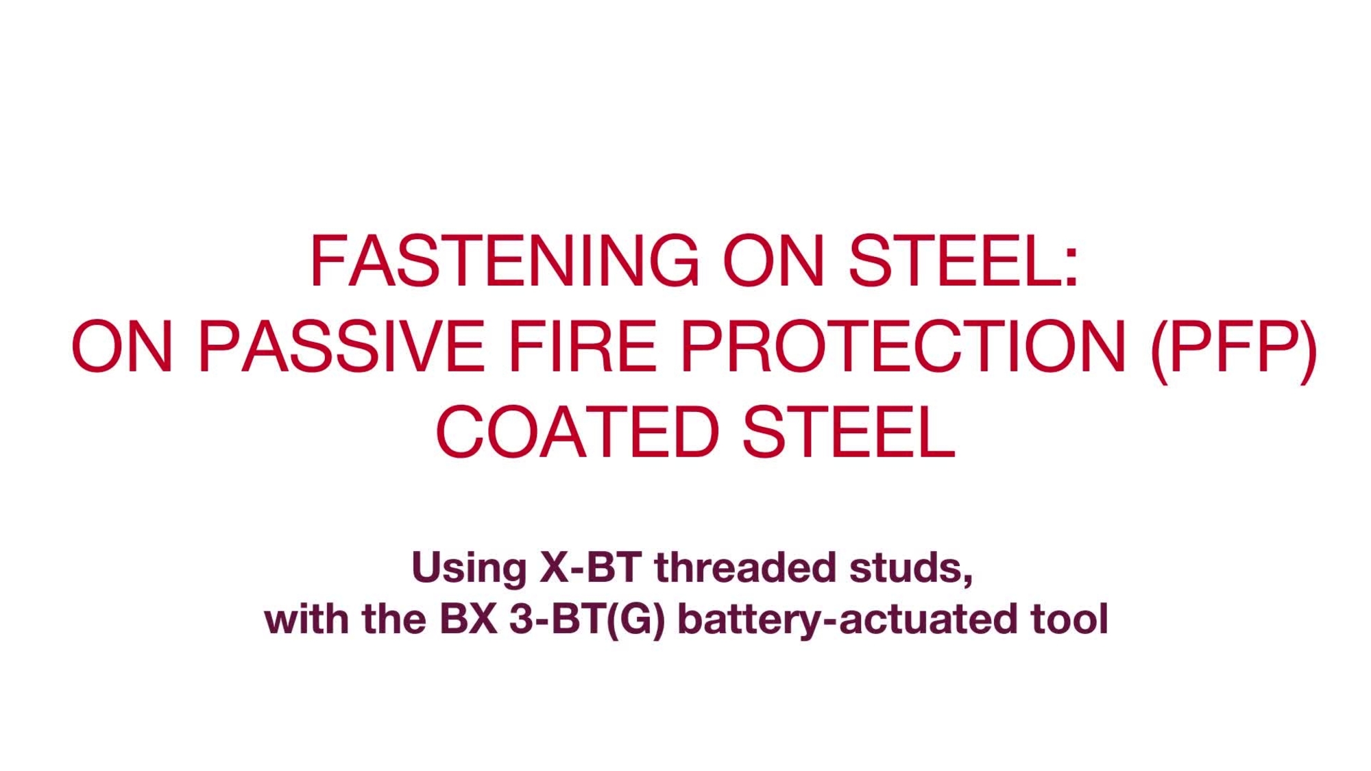 Fastening on steel X-BT and BX 3-BTG Promo (169, EN) (EN / 203491)