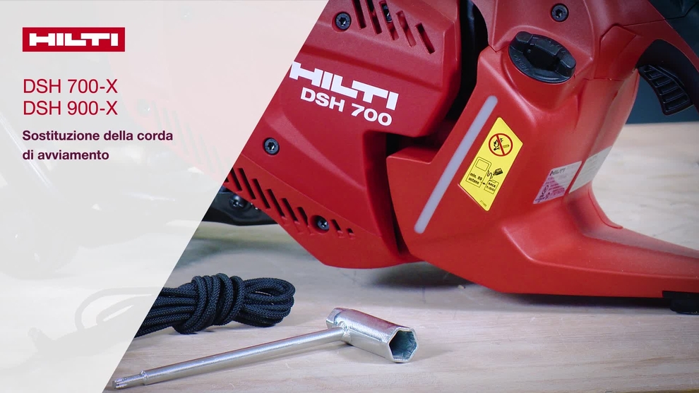 DSH 700-X / DSH 900-X – Austausch des Starterseils.