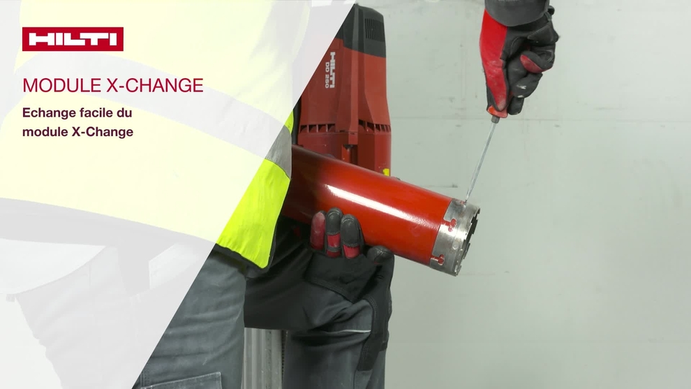 Tutoriel vidéo : comment changer soi-même la tête d'une couronne de forage avec le module X-Change, français