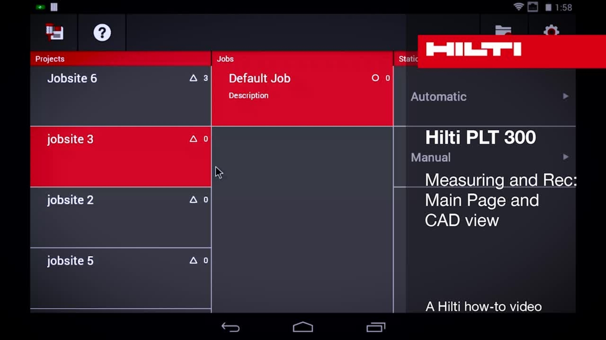PLT 300 - 測定・記録：メインページ・CADビュー
