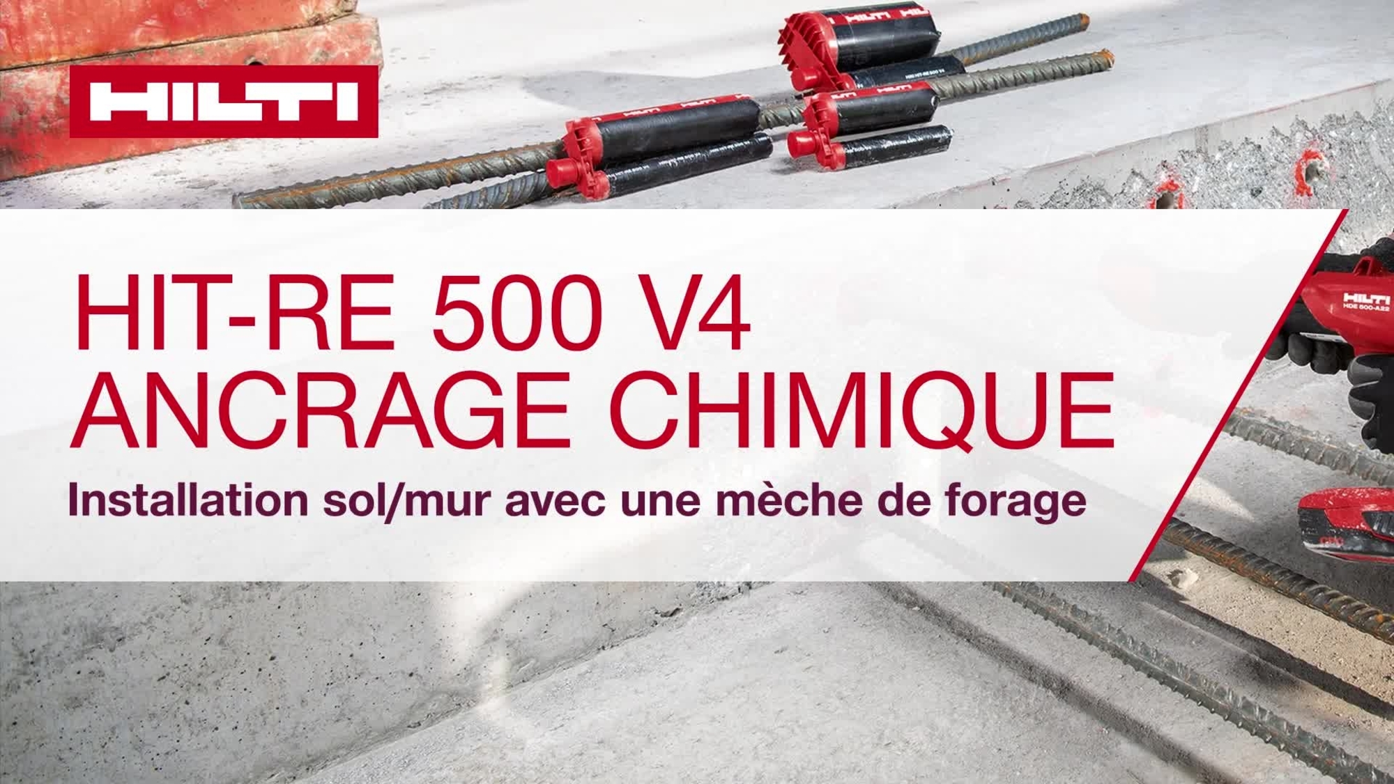 Découvrez comment installer le RE500 V4 avec perceuse à percussion