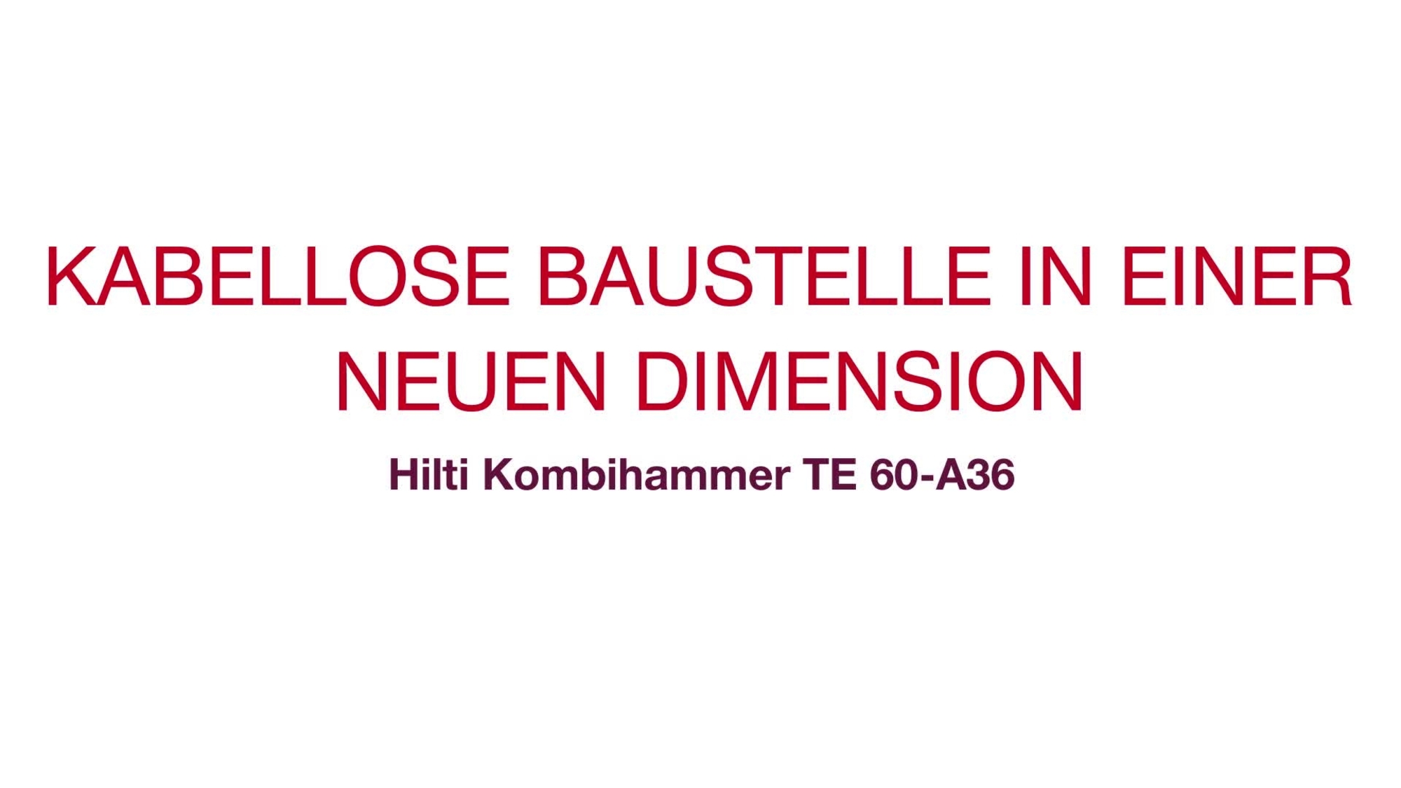 Der erste SDS-MAX Kombihammer mit 36-V-Akku. Erfahrungsberichte unserer Kunden.