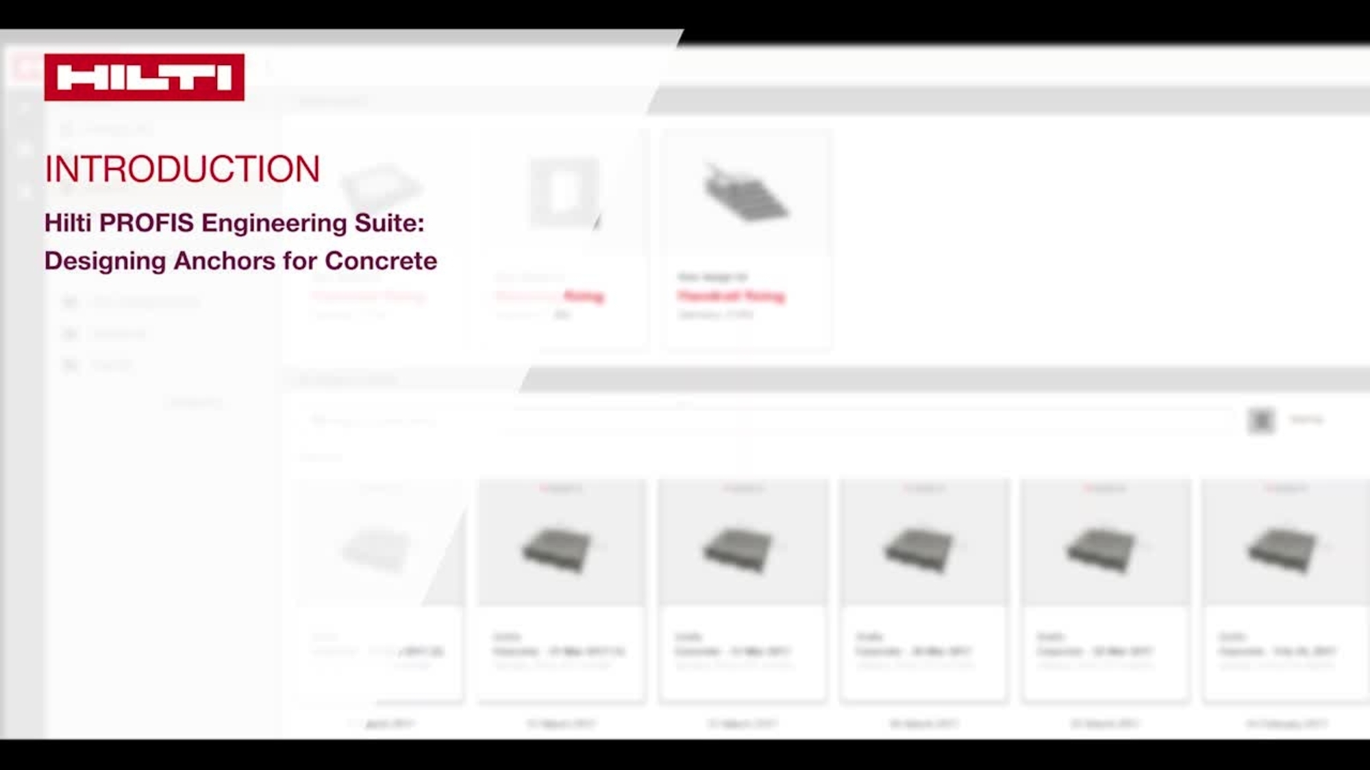Tutorial how-to (#5): istruzioni sulle fasi della progettazione veloce e accurata dei fissaggi dei tasselli nel calcestruzzo usando Hilti PROFIS Engineering.