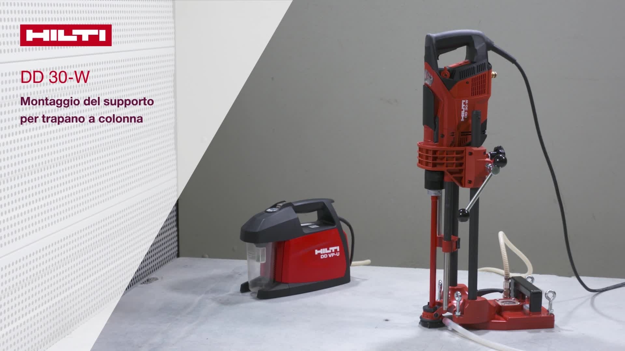 Lehr-/Anleitungsvideo: So richten Sie schnell und unkompliziert den DD 30-W Bohrständer für ständergeführte Anwendungen ein CH-IT