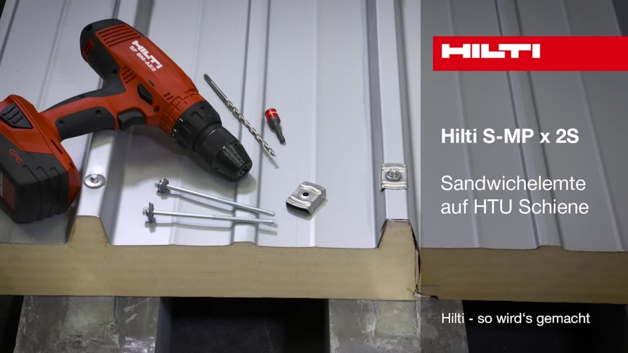 S-MP x 2S – Befestigung von Sandwichpaneelen auf HTU.