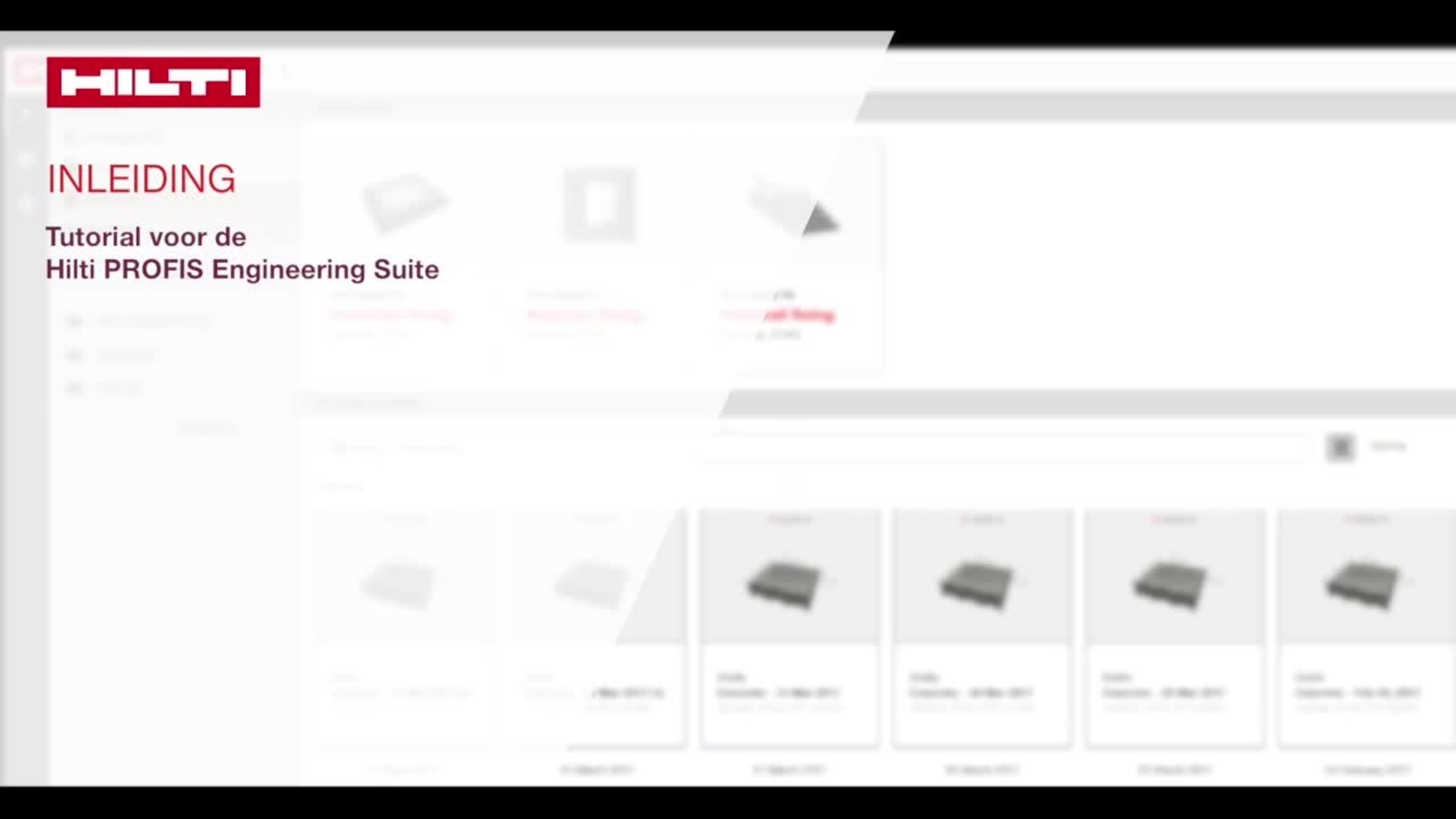 Instructievideo: Leer over de functies van Hilti PROFIS Engineering en hoe u uw projecten, ontwerpbestanden en programma-instellingen beheert 