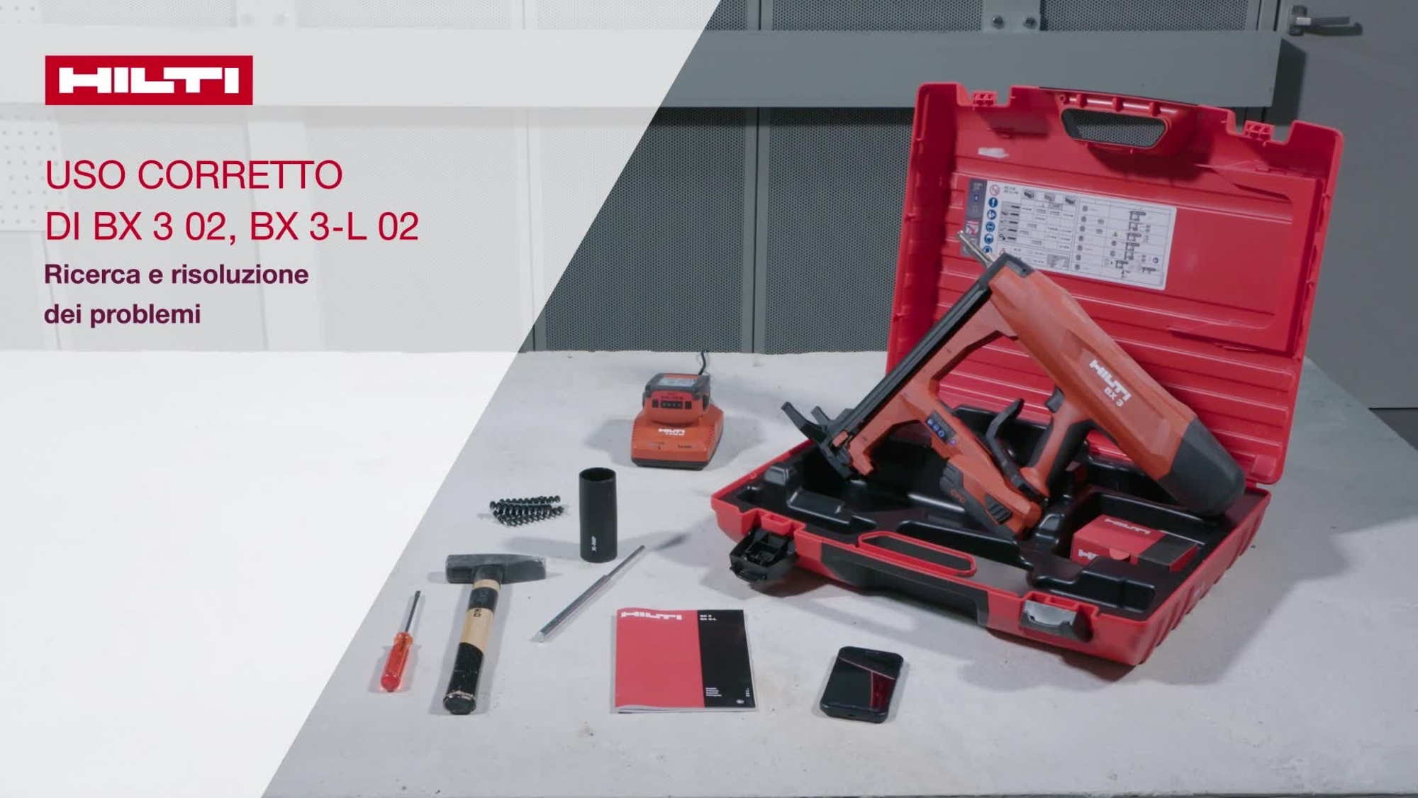 BX 3 02, BX 3 - L 02_Troubleshooting_Instructional Video_CH-IT_Hilti (IT / 185912)