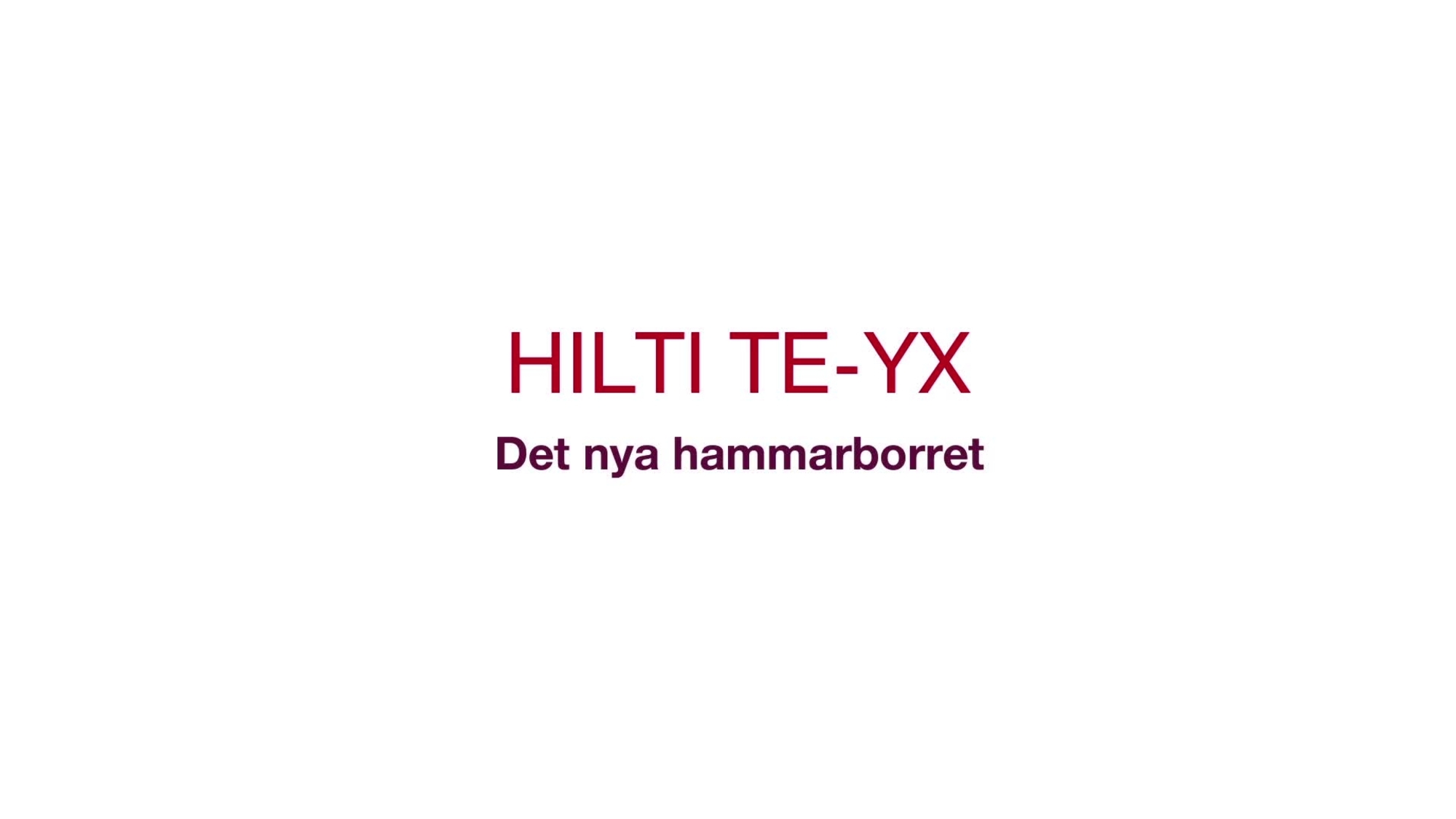 PR-video som visar fördelarna med de nya borren