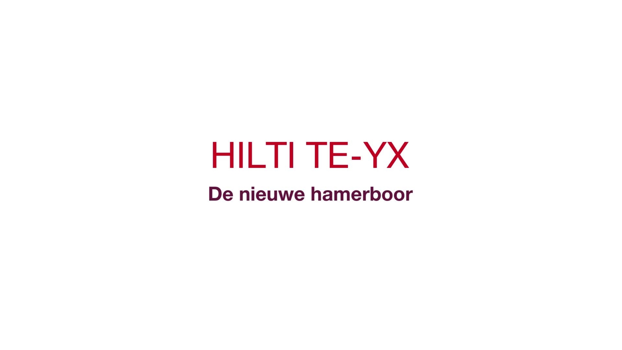 Demonstratie van de nieuwe hamerboor TE-YX.