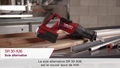 Product video of Hilti's SR 30-A36 reciprocating saw in French. 
