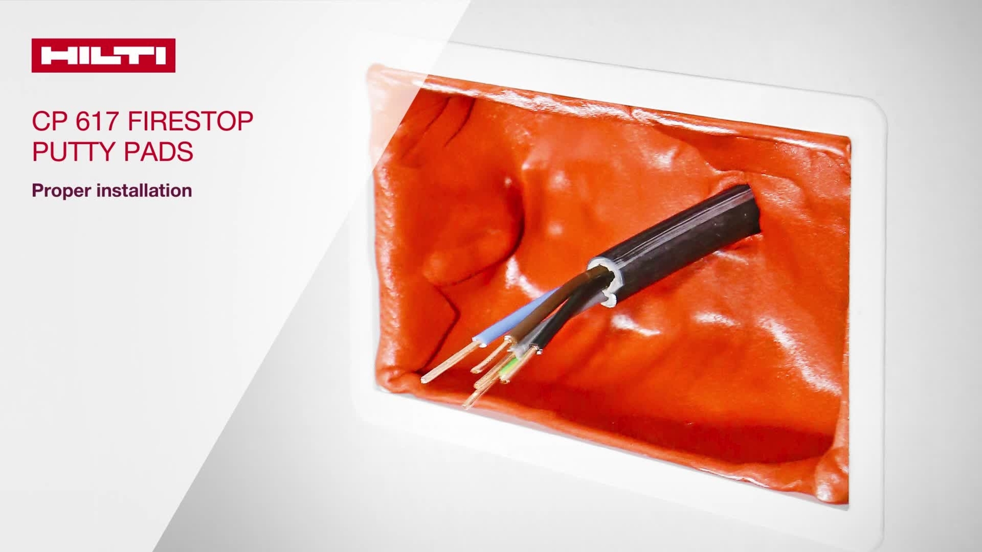 Hilti-palokatkotyynyjen oikeaoppinen asennus (GB-aukko)