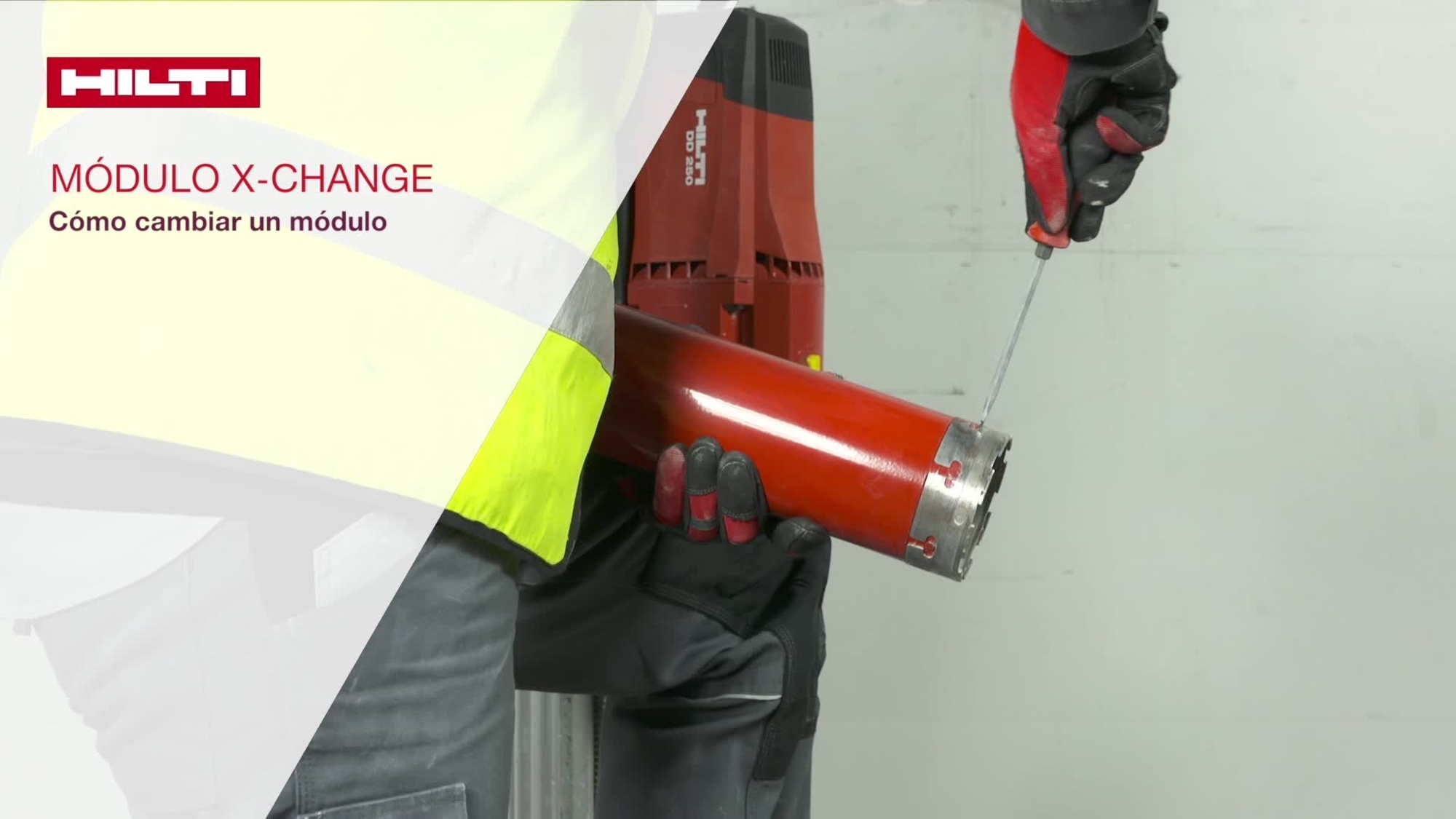 Vídeo tutorial de instrucciones: cómo reafilar fácilmente una broca corona con un módulo X-Change, español
