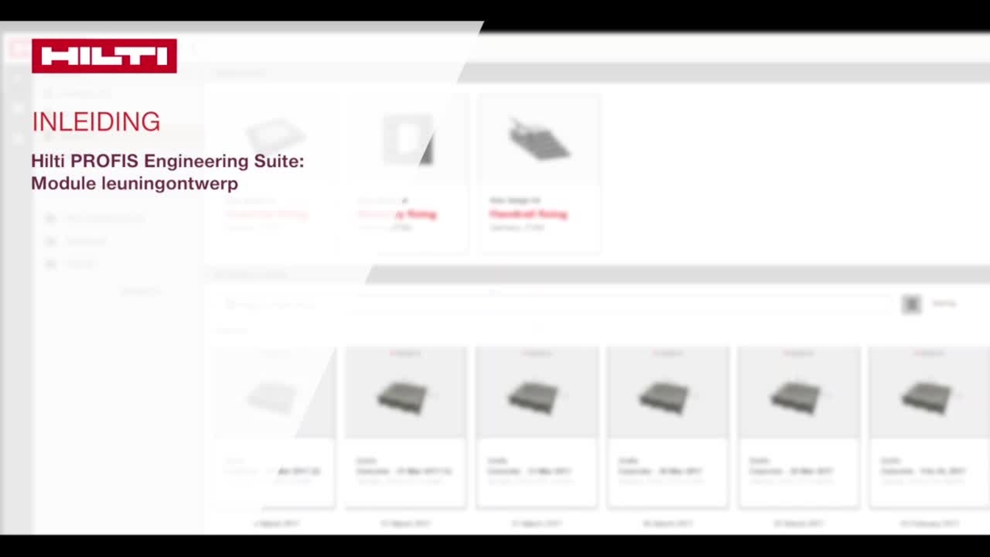 Instructievideo: leer hoe u uw applicatie kiest, bijvoorbeeld handrails die vastgemaakt zijn op de bovenkant van platen of handrails die zich aan de zijkant van de trap bevinden, en selecteer de vorm van de leuning en de post.