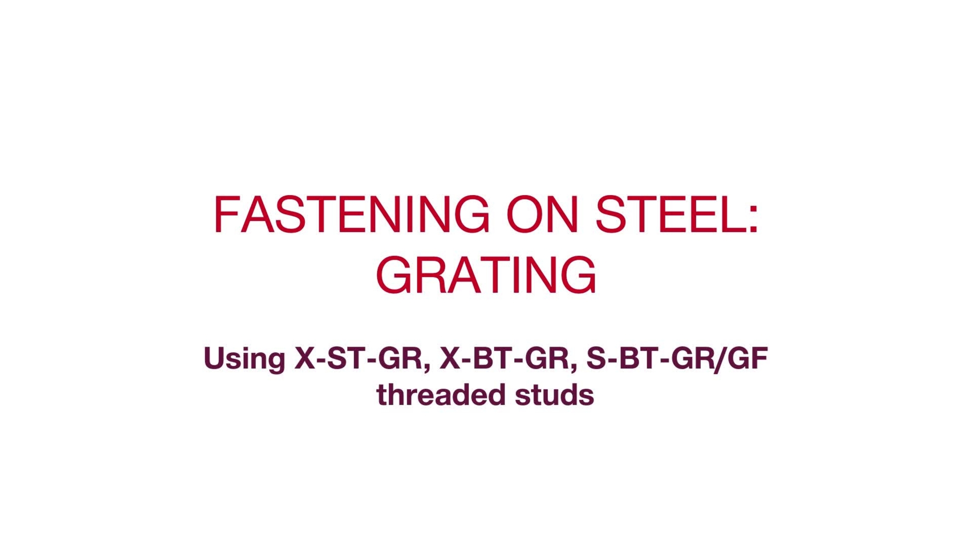 Fastening grating on steel (EN / 203492)